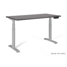 Biurko/Stolik z regulowaną wysokością UNIQUE ACTIVE I 14-C103W-G-140-YZ-13 szary stelaż i blat, 140X70 cm