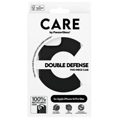 4. Etui CARE by PanzerGlass Feature Double Defense Case na iPhone 16 Pro - czarne