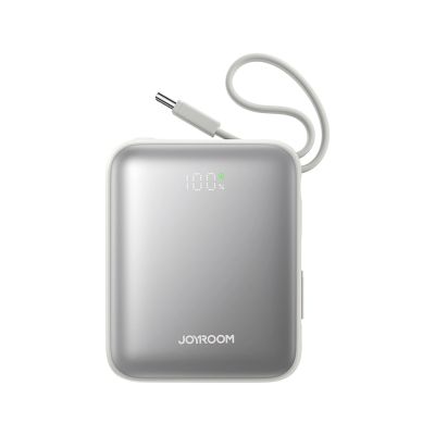 2. Powerbank Joyroom JR-PBF27 10000mAh 22.5W z wbudowanymi kablami USB-C i Lightning - biały