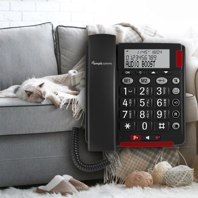 5. amplicomms Bigtel 48 Plus Telefon analogowy Nazwa i identyfikacja dzwoniącego Ciemny Szary