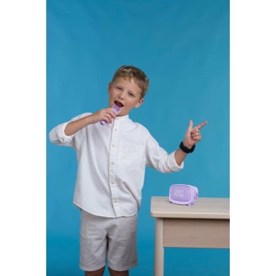 8. myFirst Voice 2 - zestaw do karaoke dla dzieci - mikrofon i głośnik bezprzewodowy z efektami modyfikacji dźwięku (purple)