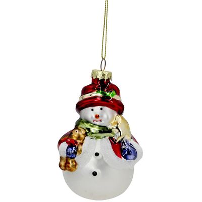 2. BOMBKA SZKLANA FORMÓWKA BAŁWAN 11CM SASKA GIFT & DECOR