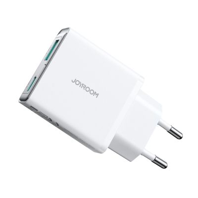 3. Ładowarka sieciowa Joyroom JR-TCF14 20W USB-A USB-C supercienka - biała