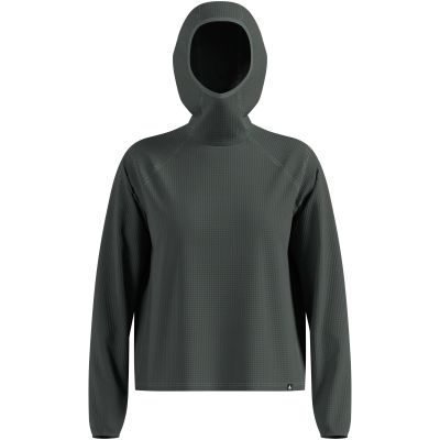 2. Bluza z kapturem Odlo Mid layer hoody CUBIC zielona