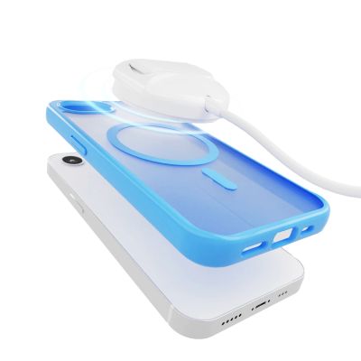 3. Etui silikonowe Puro Gradient MagSafe do iPhone 16e/17e - niebieskie