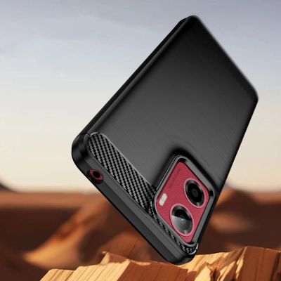 2. Etui Tech-Protect TPUCarbon na Motorola Moto G05 / E15 - czarne