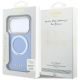 8. Etui Guess Ring Stand 360 Grained Classic Logo MagSafe na iPhone 18 Pro Max / 17 Pro Max - jasnoniebieskie