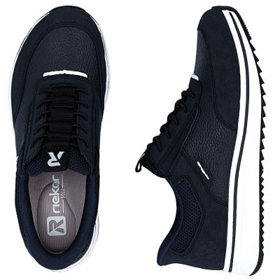 3. Półbuty damskie na podwyższeniu granatowe Rieker  L5850-14