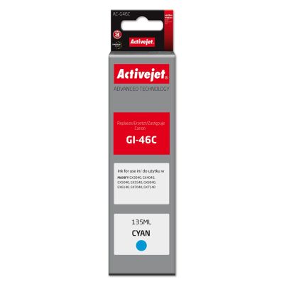 Activejet AC-G46C Buteleczka z tuszem z atramentem (zamiennik Canon GI-46C; Supreme; 135 ml; niebieski)