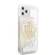 5. Etui Guess Gradient Liquid Glitter Circle Logo na iPhone 11 Pro - przezroczyste