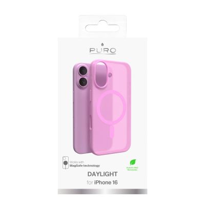 5. Etui silikonowe Puro Daylight MagSafe do iPhone 16 - różowe