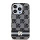 3. Etui DKNY IML Checkered Mono Pattern & Printed Stripes MagSafe na iPhone 15 Pro - czarne