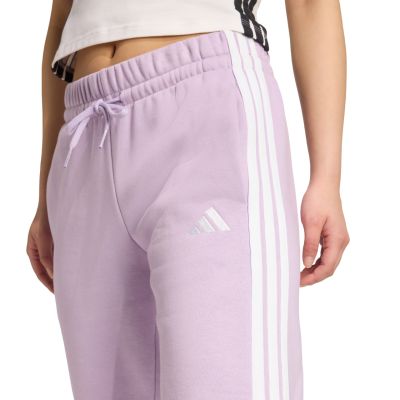 11. Spodnie damskie adidas Essentials 3-Stripes Fleece Slim różowe JY3097