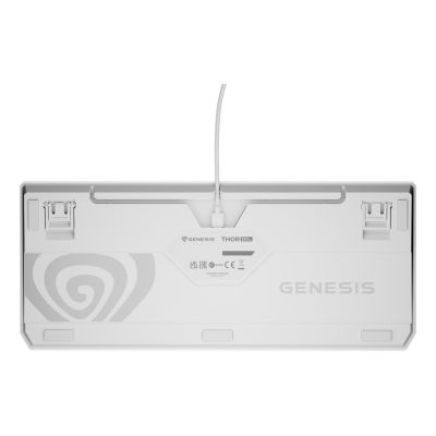 13. Klawiatura GENESIS Thor 230 TKL Gaming USB QWERTY US English Biały