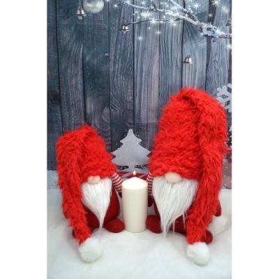 14. SKRZAT GNOM Z FUTRZANĄ CZAPĄ 86CM