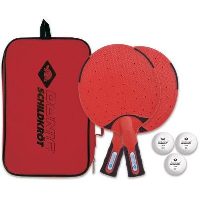 11. ZESTAW DO TENISA STOŁOWEGO OUTDOOR WEATHERPROOF 2 RAKIETKI 3 PIŁECZKI DONIC