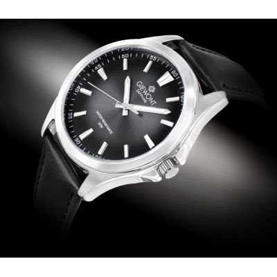 2. Zegarek Męski Giewont Elegance Sapphire Czarny GW5160-A2