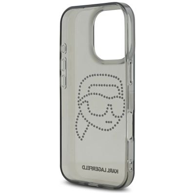 7. Etui Karl Lagerfeld IML Rhinestones Karl Head do iPhone 16 Pro czarny