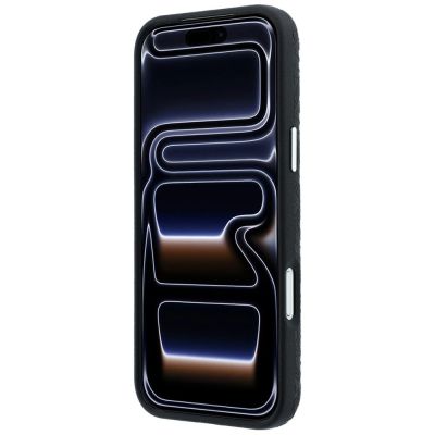 5. Etui Karl Lagerfeld Grained Allover Logo Metal Elongated MagSafe na iPhone 17 Pro / 18 Pro - czarne