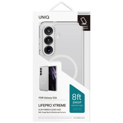 3. Etui UNIQ LifePro Xtreme na Samsung Galaxy S26 Magclick Charging - przezroczyste