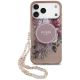Etui Guess IML Flowers Pearl Strap MagSafe na iPhone 18 Pro / 17 Pro - różowe