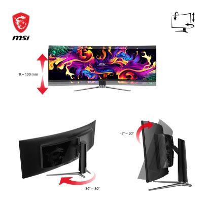 5. MSI MPG 491CQPDE QD-OLED monitor komputerowy 124,5 cm (49") 5120 x 1440 px DQHD Czarny