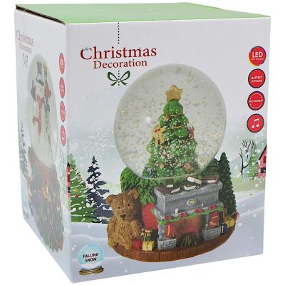 7. KULA ŚNIEŻNA LED Z MUZYKĄ 8 MELODII 16,5X13X12CM CHOINKA