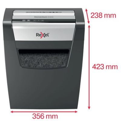 4. Rexel Niszczarka Momentum X410, 10 kartek, 23 l kosz