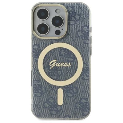 3. Etui Guess IML 4G MagSafe na iPhone 16 Pro Max - niebieskie