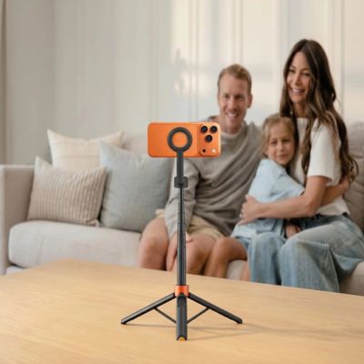 17. Selfie stick Tech-Protect L10S Bluetooth Tripod - czarno-pomarańczowy