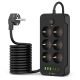 2. Listwa zasilająca Tech-Protect PC6X6 6 gniazd 240V + 3xUSB-A + 3xUSB-C 200cm - czarna