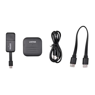 2. UNITEK BEZPRZEWODOWY NADAJNIK HDMI DO 50M, USB-C, CZARNY