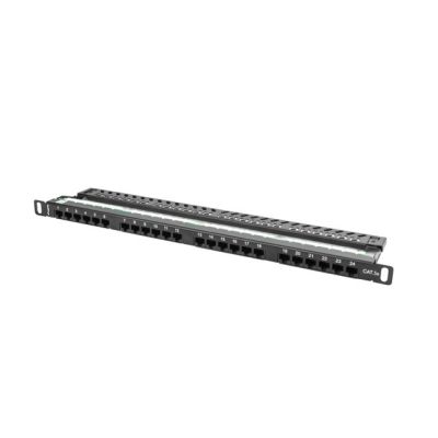 3. Patch panel Lanberg PPU5-0024-B (0.5U; 19"; kat. 5e; UTP; 24xRJ-45)