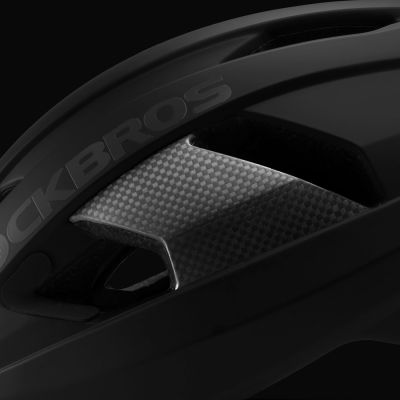 4. Kask rowerowy Rockbros LK-15 z włókna węglowego 58-62 cm - czarny