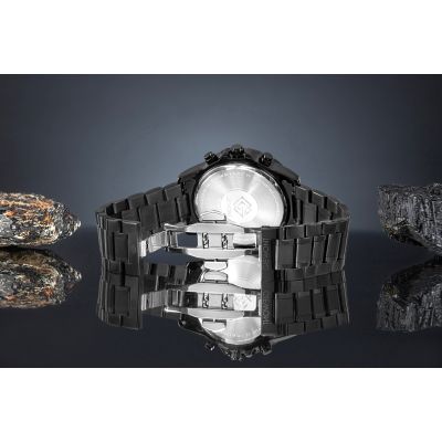 6. Zegarek Męski Giewont Chronograph Sapphire Czarny GW9460-B1