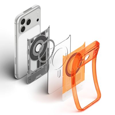 19. Etui Spigen Ultra Hybrid MagSafe na iPhone 18 Pro / 17 Pro - pomarańczowe