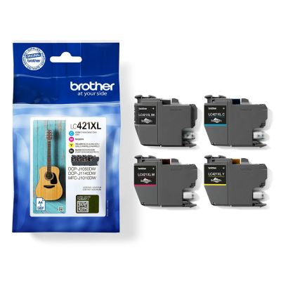 6. Brother LC-421XLVAL PagePack 4 szt. Oryginalny Wysoka (XL) wydajność Czarny, Cyjan, Purpurowy, Żółty