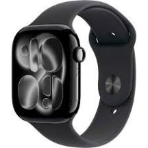 Apple Watch Series 11 GPS 46mm Jet Black Aluminium Case with Black Sport Band - M/L