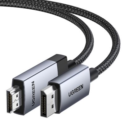2. Kabel Ugreen DP119 15773 DisplayPort / HDMI 4K 60Hz 1m - szary