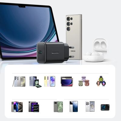 13. Ładowarka Joyroom JR-TCF23 sieciowa USB-C 25W SFC / PPS / PD - czarna