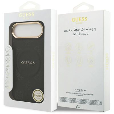 8. Etui Guess Peony Hot Stamp MagSafe na iPhone Air - czarne