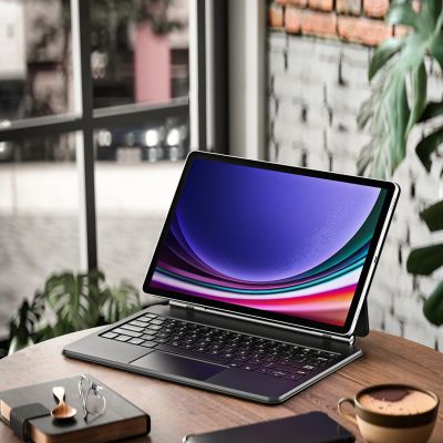 5. Etui Dux Ducis Keyboard (MK Series) z klawiaturą Bluetooth na Samsung Galaxy Tab S9+ / S8+ / S7+ - czarna