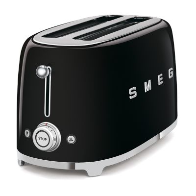 11. Toster Smeg TSF02BLEU czarny 4 kromek, metalowa obudowa
