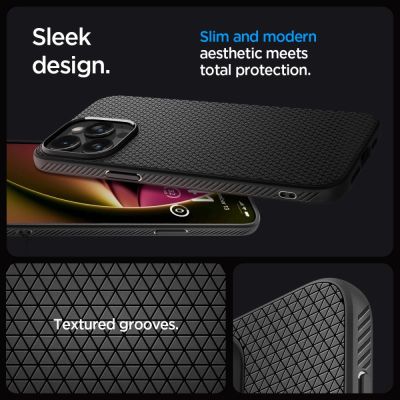 11. Etui Spigen Liquid Air na iPhone 15 Pro - czarny mat