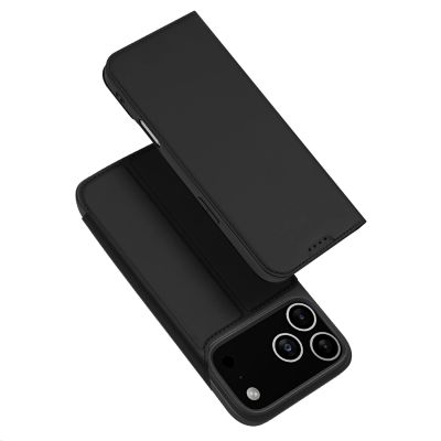 Etui Dux Ducis Skin Pro na iPhone 17 Pro z klapką i miejscem na kartę - czarne