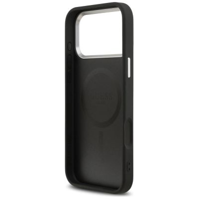 7. Etui Guess Triangle Logo MagSafe na iPhone 17 Pro Max - czarne