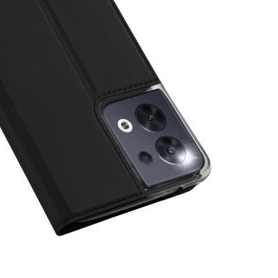 3. Dux Ducis Skin Pro etui Oppo Reno 8 pokrowiec z klapką portfel na kartę podstawka czarne