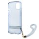 7. Etui Guess Translucent Strap na iPhone 13 mini - niebieskie