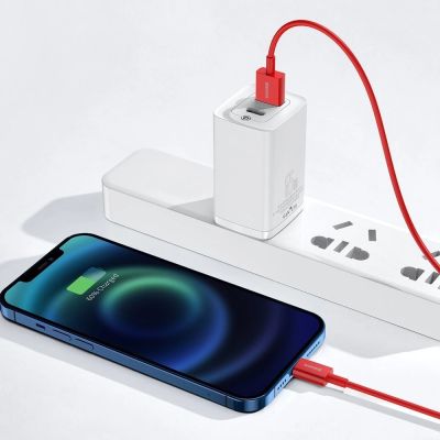 9. Baseus Superior kabel USB - Lightning 2,4 A 1 m czerwony (CALYS-A09)