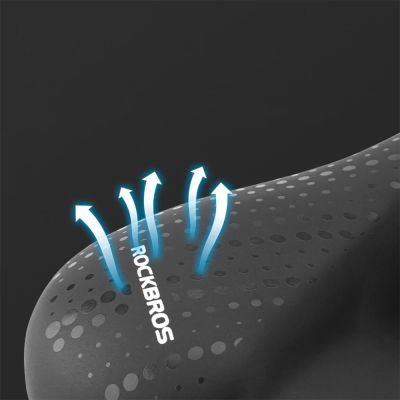 4. Siodełko rowerowe Rockbros 38218916002 MTB + lampka - czarne